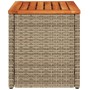 Mesas auxiliares de jardín 2 uds ratán madera beige 55x34x37cm en Mesas de jardín | Comprar online en Foru.es