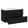 Mueble con lavabo madera de ingeniería negro de vidaXL, Tocadores de baño - Ref: Foro24-3071550, Precio: 200,32 €, Descuento: %