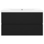 Mueble con lavabo madera de ingeniería negro de vidaXL, Tocadores de baño - Ref: Foro24-3071550, Precio: 200,32 €, Descuento: %