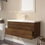 Mueble de baño con lavabo madera contrachapada marrón roble de vidaXL, Tocadores de baño - Ref: Foro24-3152887, Precio: 290,7...