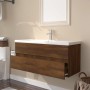 Mueble de baño con lavabo madera contrachapada marrón roble de vidaXL, Tocadores de baño - Ref: Foro24-3152887, Precio: 310,4...