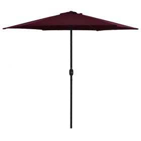 Sombrilla de jardín con palo de aluminio rojo burdeos 270x246cm de vidaXL, Sombrillas - Ref: Foro24-47348, Precio: 69,02 €, D...
