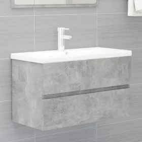 Mueble con lavabo madera de ingeniería gris hormigón de vidaXL, Tocadores de baño - Ref: Foro24-3071553, Precio: 184,15 €, De...