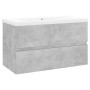 Mueble con lavabo madera de ingeniería gris hormigón de vidaXL, Tocadores de baño - Ref: Foro24-3071553, Precio: 191,62 €, De...