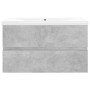 Mueble con lavabo madera de ingeniería gris hormigón de vidaXL, Tocadores de baño - Ref: Foro24-3071553, Precio: 191,62 €, De...