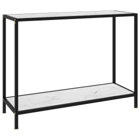 Mesa de consola blanco vidrio templado 100x35x75 cm de vidaXL, Mesas auxiliares - Ref: Foro24-322837, Precio: 77,66 €, Descue...