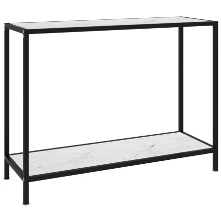 Mesa de consola blanco vidrio templado 100x35x75 cm de vidaXL, Mesas auxiliares - Ref: Foro24-322837, Precio: 77,66 €, Descue...