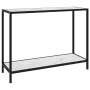 Mesa de consola blanco vidrio templado 100x35x75 cm de vidaXL, Mesas auxiliares - Ref: Foro24-322837, Precio: 77,66 €, Descue...