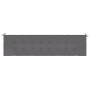 Cojín de banco de jardín tela Oxford gris antracita 200x50x3 cm de vidaXL, Cojines para sillas y sofás - Ref: Foro24-47612, P...