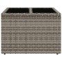 Mesa de jardín superficie de cristal ratán PE gris 55x55x37 cm en Mesas de jardín | Comprar online en Foru.es