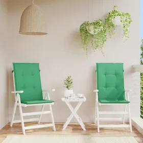 Cojín silla de jardín respaldo alto 2 uds tela verde 120x50x3cm de vidaXL, Cojines para sillas y sofás - Ref: Foro24-43185, P...