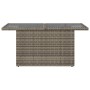 Mesa de jardín superficie de vidrio ratán PE gris 100x55x73 cm en Mesas de jardín | Comprar online en Foru.es