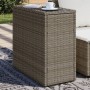 Mesa auxiliar jardín tapa vidrio ratán PE gris 58x27,5x55 cm en Mesas de jardín | Comprar online en Foru.es