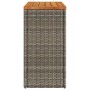 Mesa auxiliar jardín tapa madera ratán PE gris 58x27,5x55 cm en Mesas de jardín | Comprar online en Foru.es