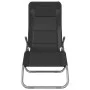 Folding lounger 2 pcs textilene steel with black coating by vidaXL, Loungers - Ref: Foro24-312475, Price: 157,22 €, Discount: %