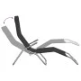 Folding lounger 2 pcs textilene steel with black coating by vidaXL, Loungers - Ref: Foro24-312475, Price: 157,22 €, Discount: %