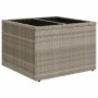 Mesa jardín superficie vidrio ratán PE gris claro 55x55x37 cm en Mesas de jardín | Comprar online en Foru.es
