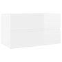 Mueble con lavabo madera de ingeniería blanco brillo de vidaXL, Tocadores de baño - Ref: Foro24-3071555, Precio: 215,91 €, De...