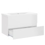 Mueble con lavabo madera de ingeniería blanco brillo de vidaXL, Tocadores de baño - Ref: Foro24-3071555, Precio: 215,91 €, De...