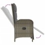 Sillas reclinables jardín 2 uds con mesa ratán sintético gris de vidaXL, Sillas de jardín - Ref: Foro24-319909, Precio: 275,9...