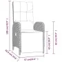 Sillas reclinables jardín 2 uds con mesa ratán sintético gris de vidaXL, Sillas de jardín - Ref: Foro24-319909, Precio: 282,5...
