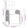 Sillas reclinables jardín 2 uds con mesa ratán sintético gris de vidaXL, Sillas de jardín - Ref: Foro24-319909, Precio: 275,9...