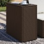 Mesa auxiliar jardín tapa vidrio ratán PE marrón 58x27,5x55 cm en Mesas de jardín | Comprar online en Foru.es