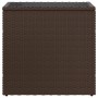 Mesa auxiliar jardín tapa vidrio ratán PE marrón 58x27,5x55 cm en Mesas de jardín | Comprar online en Foru.es