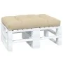 Cojín para sofá de palets de tela beige 120x80x12 cm de vidaXL, Cojines para sillas y sofás - Ref: Foro24-314415, Precio: 52,...
