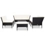 Set muebles de jardín 8 piezas y cojines ratán sintético negro de vidaXL, Conjuntos de jardín - Ref: Foro24-48952, Precio: 64...