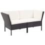 Set muebles de jardín 8 piezas y cojines ratán sintético negro de vidaXL, Conjuntos de jardín - Ref: Foro24-48952, Precio: 64...