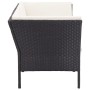 Set muebles de jardín 8 piezas y cojines ratán sintético negro de vidaXL, Conjuntos de jardín - Ref: Foro24-48952, Precio: 64...