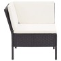 Set muebles de jardín 8 piezas y cojines ratán sintético negro de vidaXL, Conjuntos de jardín - Ref: Foro24-48952, Precio: 64...