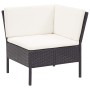 Set muebles de jardín 8 piezas y cojines ratán sintético negro de vidaXL, Conjuntos de jardín - Ref: Foro24-48952, Precio: 64...