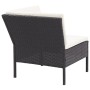 Set muebles de jardín 8 piezas y cojines ratán sintético negro de vidaXL, Conjuntos de jardín - Ref: Foro24-48952, Precio: 64...