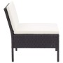 Set muebles de jardín 8 piezas y cojines ratán sintético negro de vidaXL, Conjuntos de jardín - Ref: Foro24-48952, Precio: 64...