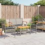Set de muebles de jardín 4 pzas y cojines ratán sintético gris en Conjuntos de jardín | Comprar online en Foru.es