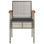 Set de muebles de jardín 4 pzas y cojines ratán sintético gris en Conjuntos de jardín | Comprar online en Foru.es