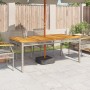 Mesa de jardín ratán sintético madera acacia gris 180x90x75 cm en Mesas de jardín | Comprar online en Foru.es