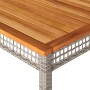 Mesa de jardín ratán sintético madera acacia gris 180x90x75 cm en Mesas de jardín | Comprar online en Foru.es