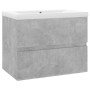 Mueble con lavabo madera de ingeniería gris hormigón de vidaXL, Tocadores de baño - Ref: Foro24-3071544, Precio: 153,88 €, De...