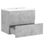 Mueble con lavabo madera de ingeniería gris hormigón de vidaXL, Tocadores de baño - Ref: Foro24-3071544, Precio: 153,88 €, De...