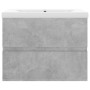 Mueble con lavabo madera de ingeniería gris hormigón de vidaXL, Tocadores de baño - Ref: Foro24-3071544, Precio: 153,88 €, De...