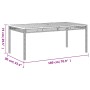 Mesa de jardín ratán sintético madera acacia beige 180x90x75 cm en Mesas de jardín | Comprar online en Foru.es
