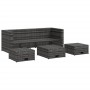 Set de muebles de jardín 4 pzas y cojines ratán sintético gris de vidaXL, Conjuntos de jardín - Ref: Foro24-48145, Precio: 47...