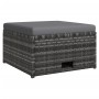 Set de muebles de jardín 4 pzas y cojines ratán sintético gris de vidaXL, Conjuntos de jardín - Ref: Foro24-48145, Precio: 47...