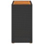 Mesa auxiliar jardín tapa madera ratán PE negro 60x40x75 cm en Mesas de jardín | Comprar online en Foru.es