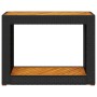 Mesa auxiliar jardín tapa madera ratán PE negro 100x40x75 cm en Mesas de jardín | Comprar online en Foru.es