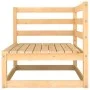 Garden corner sofa and gray cushions solid acacia wood by vidaXL, Modular outdoor sofas - Ref: Foro24-805715, Price: 94,94 €,...