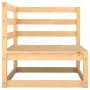 Sofá de esquina de jardín y cojines grises madera maciza acacia de vidaXL, Sofás modulares de exterior - Ref: Foro24-805715, ...